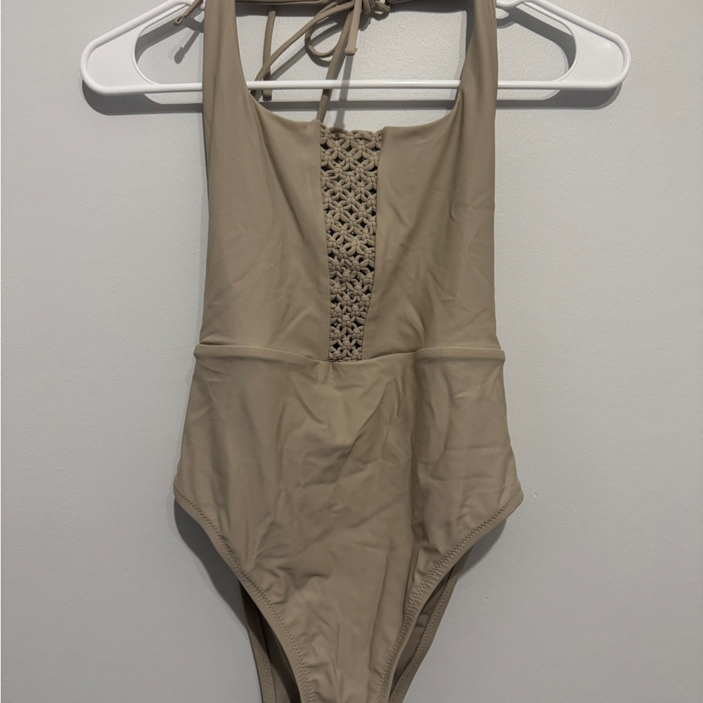 Aerie Women’s Tan One Piece Swimsuit